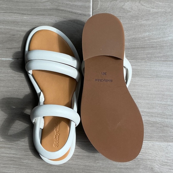 See By Chloe White and Tan Sandals - Picture 5 of 16